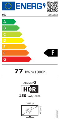 TCL 55" 55C655 QLED 4K Google TV