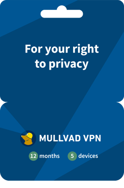 Mullvad VPN 12 månader 5 enheter